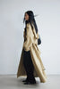 Spring Autumn Oversized Khaki Extra Long Trench Coat for Women Raglan Sleeve Sashes Double Breasted Clothes Overcoat