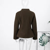 Solid Mini Skirt Set For Women Spring Long Sleeve Waist Jacket Hip Package Skirt 2 Piece Sets Lady Chic Suits