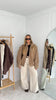 Casual Short Suede Jacket Women Chic Stand Collar Zipper Pocket Loose Outerwear Lady Autumn Daily Highstreet Jackets