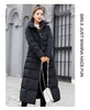 Female Winter Over Knee Loose Large Fur Collar Hooded Warm Thick Parkas Long Down Cotton Plus Size Parkas Coat Women Padded Coat