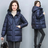 Hooded Cotton Coat Women's Mid-Length Winter Jackets Elegant Mother's Parkas Padded Jacket Thick Down Padded Jacket Vintage