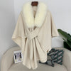 Spring Lanket Scarf Female Real Fur Coat Women Cloak Poncho Winter Warm Shawl Designer Thickening BPashmina Cape Stole Fur Coats
