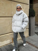 Women Winter Cotton Coat Women Loose Cotton Padded Jacket Solid Hooded Parkas Coat Female Puffer Coat Winter Outwear