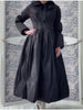 Waist-cinching Slim Puffy Long Jacket Unique S Line Big Hem Thicken Warm Robes Lady High Street Outwear
