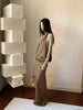 Wasteland Designer Long Dresses Women Winter Autumn Long Sleeve Maxi Dress Grey Khaki Knitted Dress Fall Clothes