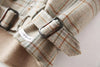 Wool Short Coats Women Jackets Blends Turn Down Collar Coat Plaid Print Y2k Streetwear Jacket Work Outerwear Autumn Winter