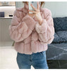 Women's Fur Integrated Jacket Autumn Winter Short Imitation Mink Fur Coat Versatile Velvet Tops Female Outerwear Clothes