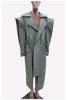 Autumn Long Oversized Ruffled Trench Coat for Women Drawstring Loose Elegant Chic Asymmetrical Overcoat