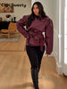 Street Women's Lace Up Leather Jacket Loose Solid Lapel Long Sleeve Belt Jackets Female Spring Lady Vintage Outwears