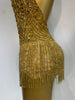 Women Sexy See Through Stretch Bodysuits Birthday Dress Dancer Performance Wear Mesh Rhinestone Nightclub Hotwife Outfit