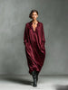 Satin Oversized Shirt Maxi Dress Lapel Collar V Neck Pockets Loose Flowy Minimalist Elegant Daily Casual Dress for Women