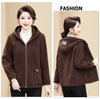 Middle Aged Elderly Mothers' Hooded Coat Spring Autumn Casual Fleece Jacket Large Size Women Casual Corduroy Outwear 4XL