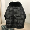 Real Fox Mink Fur Collar Coat Winter Women White Duck Down Jacket Ladies Short Warm Puffer Female Loose Vintage Parka Outerwear