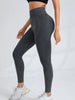Women High Waist Seamless Yoga Pants Letter Sand Washed Hip Lifting Tight Waist Exercise Outdoor Sports Leggings