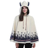Bunny Hoodie Coat Winter Hooded Women Thick Velvet Poncho Cape Poncho Coat With Ears Cute Xmas Christmas Jacket Pullover Cloak