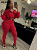 Street Women's Set Zipper Fly Crop Sweatshirt and Jogger Sweatpants Elegant Fall Sportwear Two 2-Piece Set Outfits