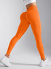 V-Back High Waisted Yoga Leggings Seamless Knit Tights for Women Quick Dry Butt Lifting Slim High Elastic Leggings