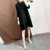 Women Pleated Single Breasted Dress Stand Theree Quarter Sleeve Tide Spring 2F0095