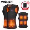 Kemimoto Heated Vest Women 6 Heating Areas Winter Warm USB Electric Heating Lady's Jacket Adjustable for Outdoor Ski Cycling