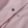 Women's Stand High Collar Single Metal Button Long Trench Coat Oversized Drop Shoulder Side Pocket Weekend Commute Casual Coat