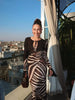 Women Zebra Stripe Long Dress Elegant Lace Up Full Sleeve Slim-fit Robes Evening Party Lady Vestidos