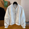 Ladies Short Jacket Spring Autumn Round Neck Lady Baseball Outerwear Versatile Loose Korean Version Women's Coat