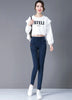 Oversize High Waist Stretch Jeans Black Autumn Women Slim Skinny Trousers Embroidery Female Winter Casual Denim Pants