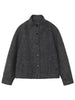 Women Short Woolen Coat Stand Up Twill Texture Single Breasted Ladies Jacket Retro Woman Outwear Autumn Winter