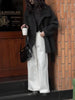 Autumn Winter Stand Collar Women's Double-faced Woolen Coat Korean Single Breasted Thick Overcoat DB5065
