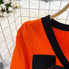 Women Elegant Butterfly Long Sleeve Bodycon V Neck Split Dress Vintage French Slim Knit Tight Vestido Autumn Winter Sweater Robe