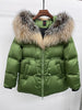 Winter Real Fox Fur Collar Hooded Thick Goose Down Jacket Natural Coat Women Female Outwear Warm Russia Puffer Jackets