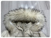 Lagabogy Winter Women's Medium-Length White Duck Down Jacket Female Thick Waist-Fitted Puffer Coat Large Real Raccoon Fur