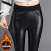 Autumn Winter women leather pants High elastic shiny trousers slim female pencil leather pants women pantalon femme clothe