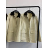 Single-Breasted Jacket Loose Corduroy Turn-Down Collar Long Sleeve Ladies Loose Coat with Pockets Spring Women