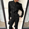Solid Color Jacquard Glossy Satin Tops Women Chic Stand Collar Single Breasted Slim Fit Short Coats Lady Daily Outwear