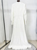 High Street Designer Vestido Women's Diamonds Beaded Cape Sleeve Floor Length Maxi Long Dress