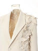 Women Apricot Butterfly Big Size Elegant Blazer Lapel Long Sleeve Jacket Tide Spring Autumn 1DH5934