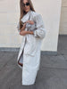 Women Solid Casual Long Trench Coat Lapel Collar Single Breasted Batwing Sleeve Windbreaker Oversized Outerwear