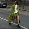 Autumn Winter Solid Women's Woolen Overcoat Urban Long Sleeve Lapel Button Female Outwear Elegant Lady Overcoats