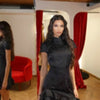 Elegant Floral Jacquard Cheongsam Mini Dress Women Black Ruffle Hem Bodycon Slim Fit Flowy Soft Chic Lady Party Gowns