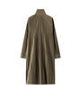 Black Pleated Stand Collar Longline Coat, Lightweight Wrinkle-Resistant Women's Casual Daily Office Commute Travel Outerwear