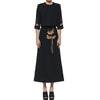 Colorblock Chic Two Piece Sets For Women O Neck Half Sleeve Coat High Waist Skirt Elegant Set Female Style