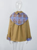 Plaid Trench Short Coat Casual Double Breasted Shawl Lapel Loose Street Jacket Lady Fall Chic Daily Commute Outerwear