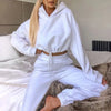 Fall Winter Women's Hoodies Two Piece Set - Oversized Hoodie Sweatpants Sportswear Suit Casual Sweatshirt Trouser Set