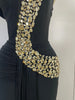 Women Elegant Shiny Diamond Sexy One Shoulder Long Bodycon Bandage Dresses Celebrity Evening Party Nightclub Wedding Guest Dress