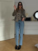O-neck Leopard Short Faux Fur Coats Women Full Sleeve Button Waist Cinching Autumn Winter Jacket Designer Outerwears