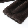 Women Thick Faux Fur Coat Lapel Hidden Button Loose Elegant Lady Outerwear Female Street Warm Commute Overcoat