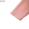 Plus Size Women Stylish Belted Pleated Maxi Dresses Long Sleeve Lapel Half Buttons Solid Color Long Dress Streetwear 5XL