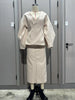 Women's Fairy Autumn Spring Halter Dress Pure Color Button Bubble Sleeve Dress Casual Design Soft Comfortable Niche Versatile