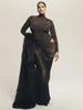 Autumn Long Sleeve Sexy Maxi Dress Women Hollow Out Turtleneck Ruched Bodycon Club Party Long Dresses Female